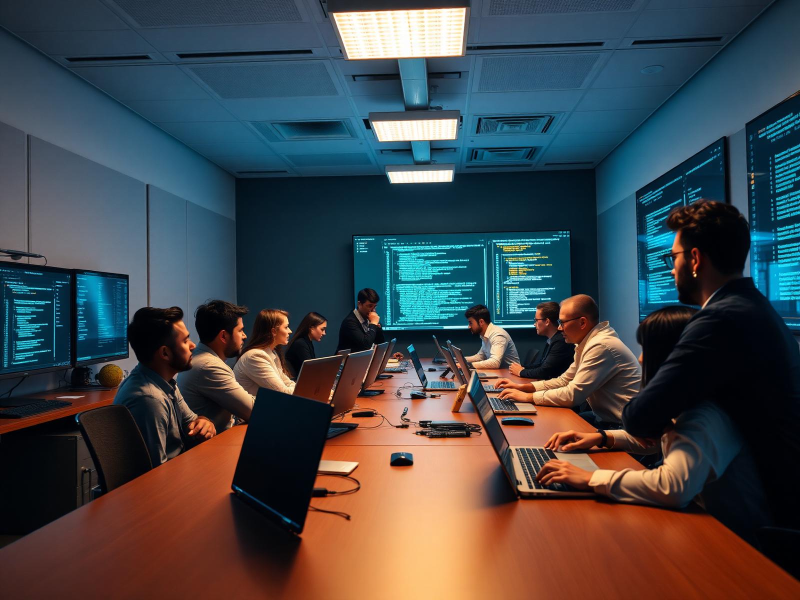 Session de formation cybersécurité en salle